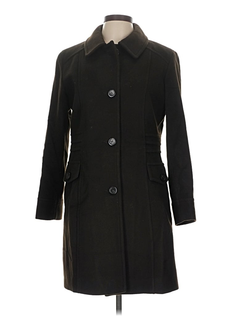 Pre-owned Anne Klein Wool Coat In Black