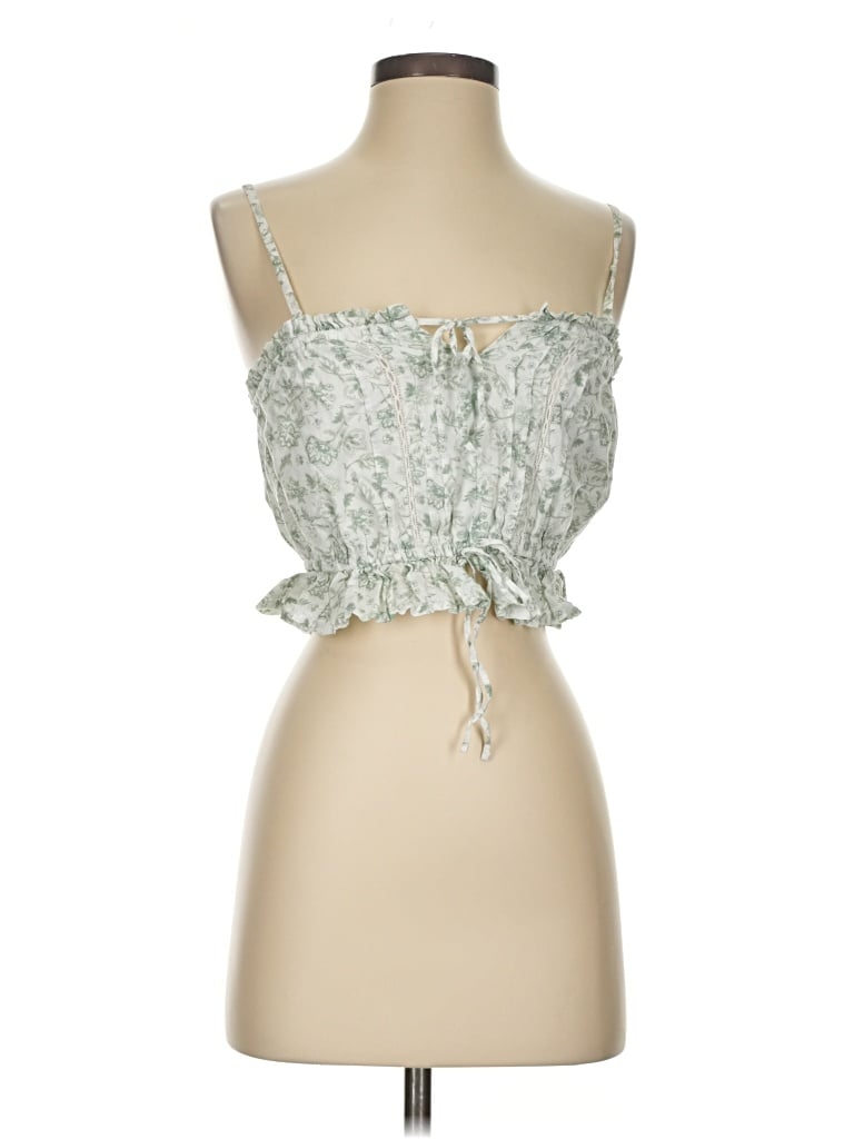 Pre-owned Hollister Sleeveless Blouse In Green