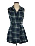 Francesca's Plaid Blue Romper Size L - photo 1