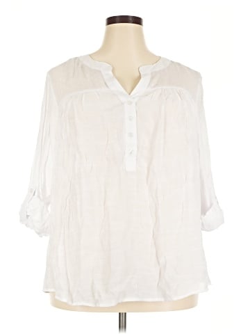 By Design 3/4 Sleeve Blouse (view 1)