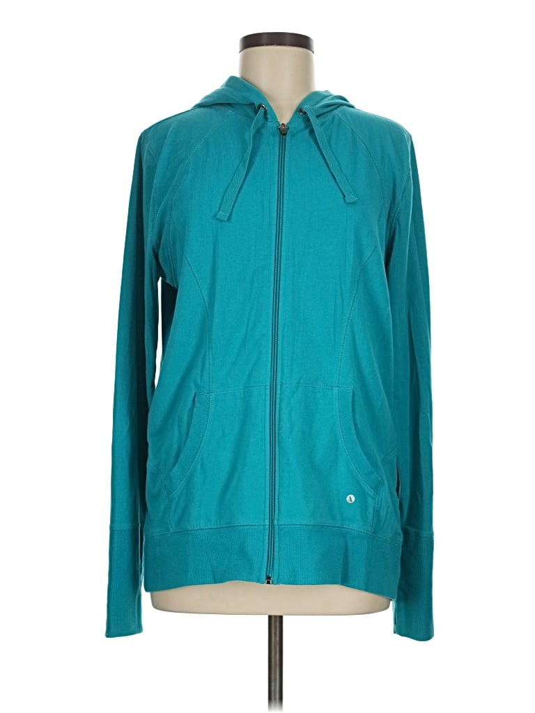 Pre-owned Xersion Zip Up Hoodie In Teal
