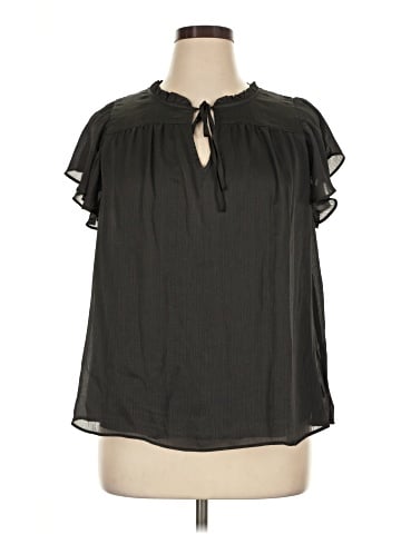 LC Lauren Conrad Short Sleeve Blouse (view 1)