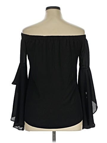 Rose + Olive Long Sleeve Blouse (view 2)