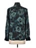 Equipment 100% Polyester Floral Teal Long Sleeve Blouse Size XS - photo 2