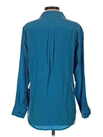 Equipment Long Sleeve Silk Top (view 2)