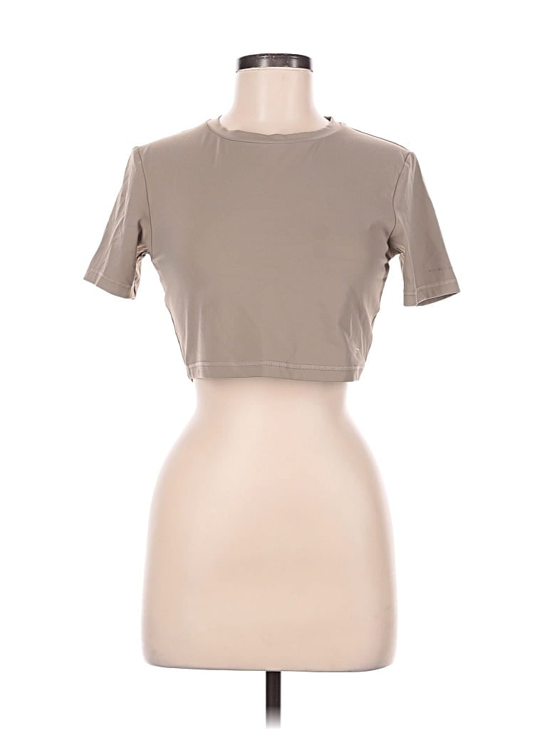 Pre-owned Gymshark Short Sleeve Turtleneck In Tan