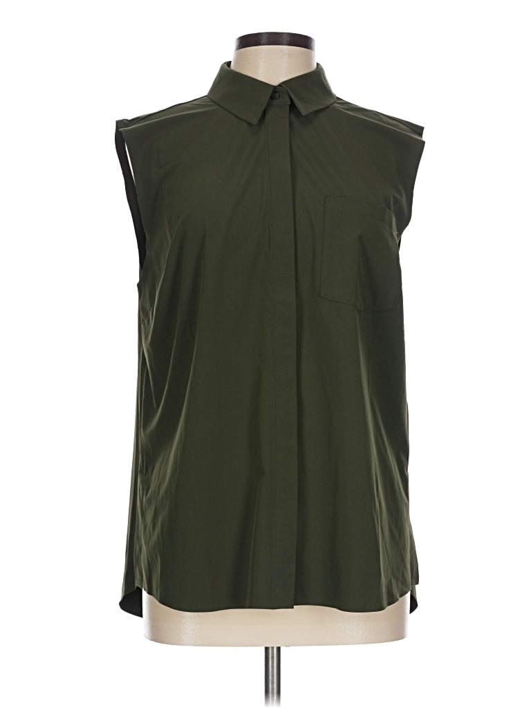 Pre-owned Athleta Sleeveless Blouse In Green