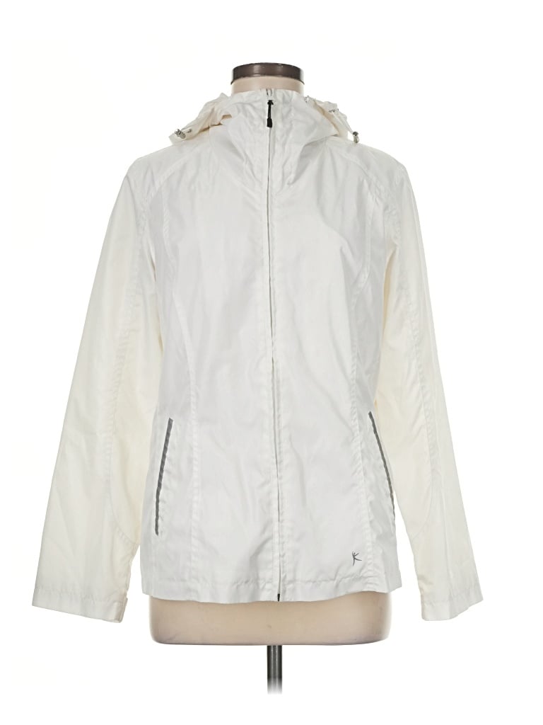 Pre-owned Danskin Now Raincoat In White