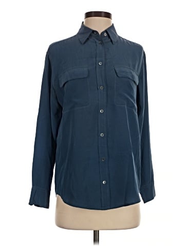 Equipment Long Sleeve Silk Top (view 1)