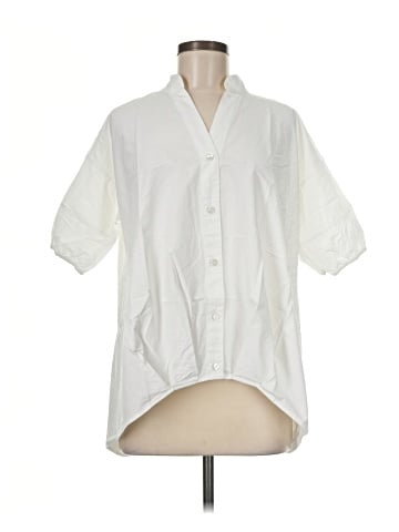 LOGO by Lori Goldstein Short Sleeve Blouse (view 1)