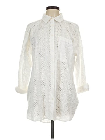 Ann Taylor LOFT 3/4 Sleeve Button-Down Shirt (view 1)