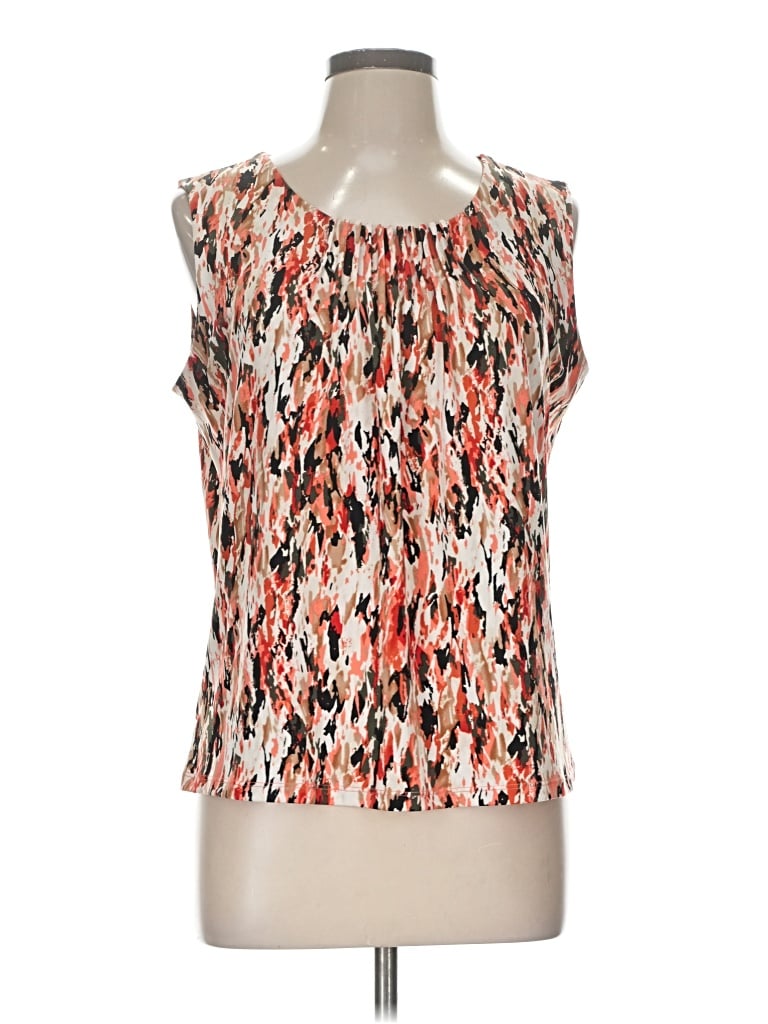 Pre-owned Kasper Sleeveless Blouse In Orange