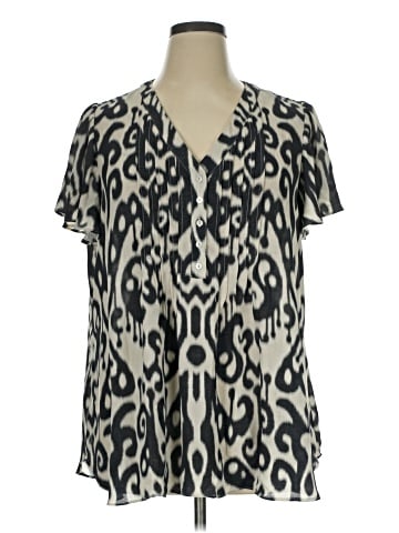 Rose + Olive Short Sleeve Blouse (view 1)