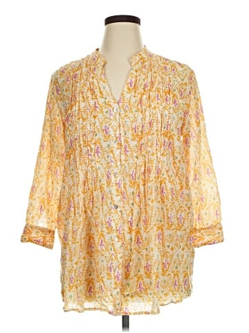 Rock Flower Paper 3/4 Sleeve Blouse (view 1)