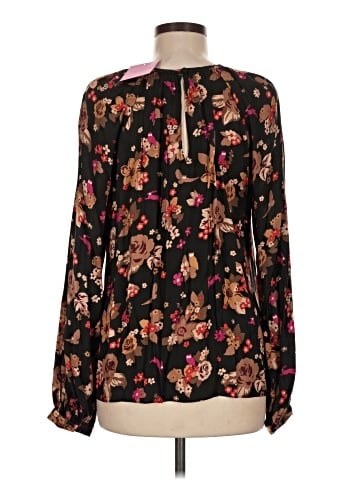 Kate Spade New York Long Sleeve Silk Top (view 2)