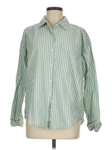 American Eagle Outfitters Long Sleeve Button-Down Shirt (view 1)