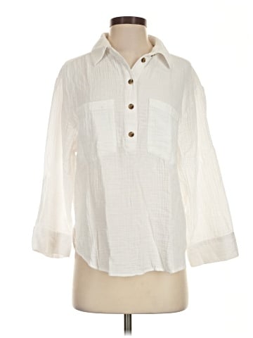 H&M 3/4 Sleeve Button-Down Shirt (view 1)