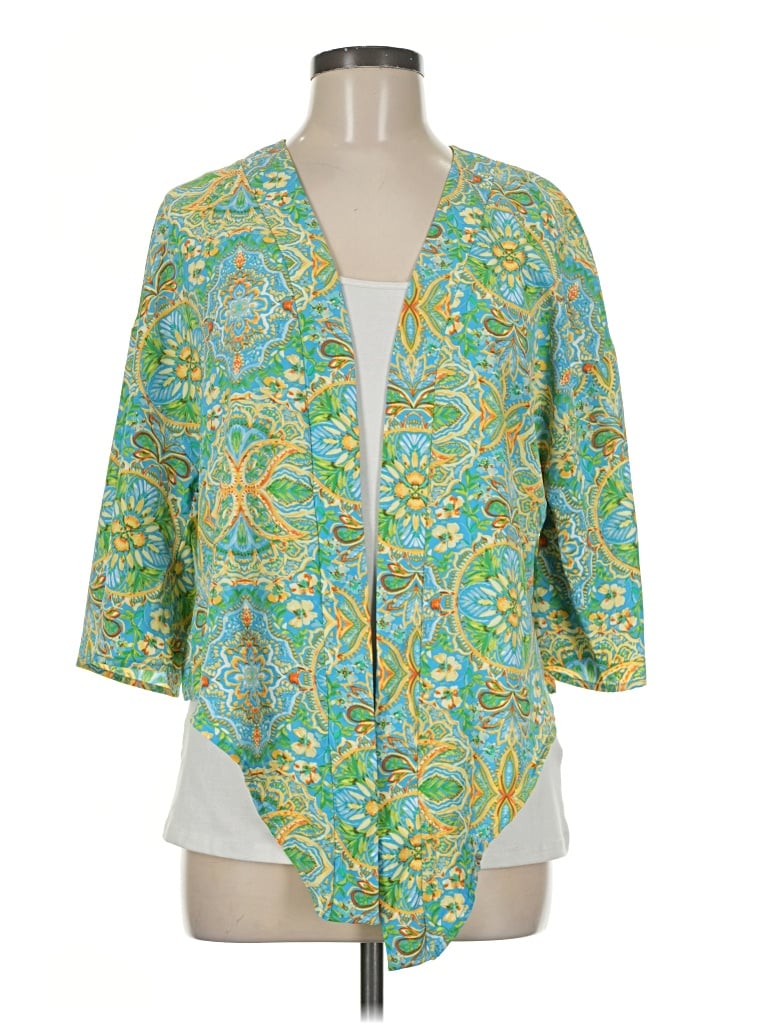 Pre-owned Hippie Rose Kimono In Teal