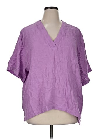 Susan Graver Short Sleeve Blouse (view 1)