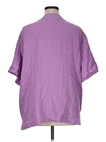 Susan Graver Short Sleeve Blouse (view 2)