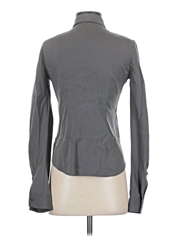 Theory Long Sleeve Silk Top (view 2)