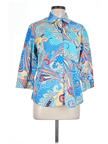 Foxcroft 3/4 Sleeve Button-Down Shirt (view 1)