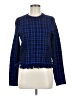 Milly Houndstooth Blue Pullover Sweater Size M - photo 1