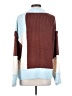 Pol Color Block Blue Pullover Sweater Size S - photo 2