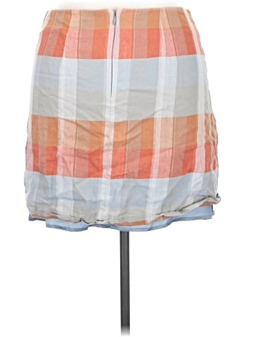 Madewell Single-Pleat Mini Skirt in 100% Linen (view 2)