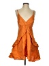 Sandro 100% Polyester Orange Cocktail Dress Size EU (FR) 36 / US 4 - photo 1