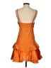 Sandro 100% Polyester Orange Cocktail Dress Size EU (FR) 36 / US 4 - photo 2