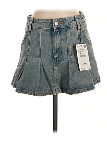 Zara Denim Skirt (view 1)