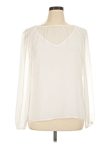 White House Black Market Long Sleeve Blouse (view 1)