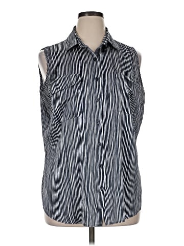 Jones New York Signature Sleeveless Button-Down Shirt (view 1)