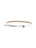 J.Crew 100% Leather Ivory Leather Belt Size S - photo 1