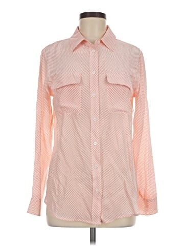 Equipment Long Sleeve Silk Top (view 1)