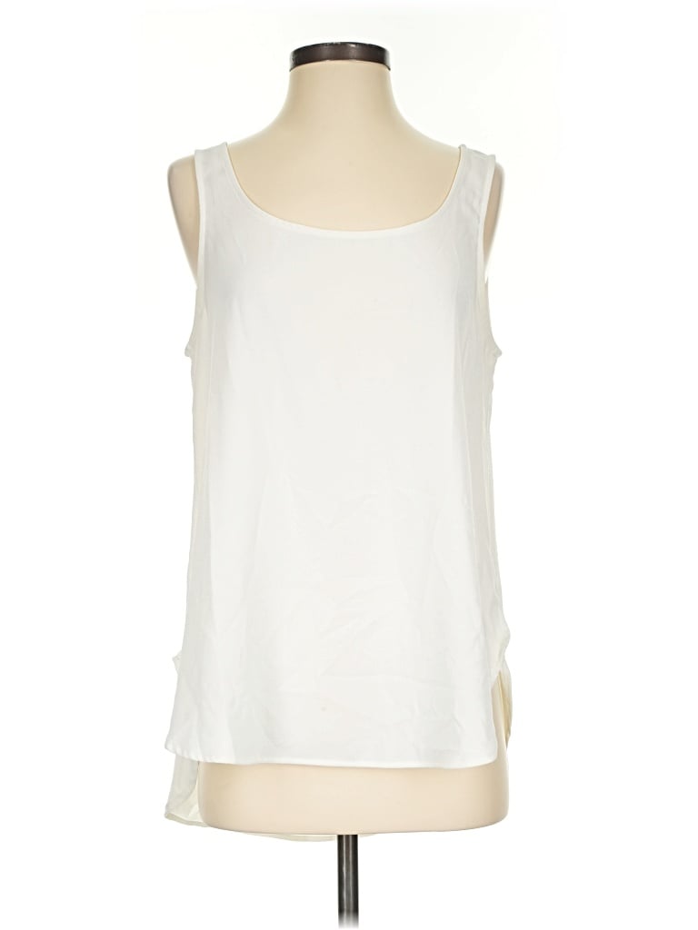 Pre-owned Wynne Layers Sleeveless Top Ivory Scoop Neck Tops