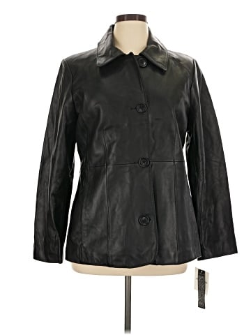 Anne Klein Leather Jacket (view 1)