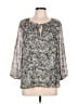 Daniel Rainn Gray Green 3/4 Sleeve Blouse Size L - photo 1