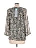 Daniel Rainn Gray Green 3/4 Sleeve Blouse Size L - photo 2