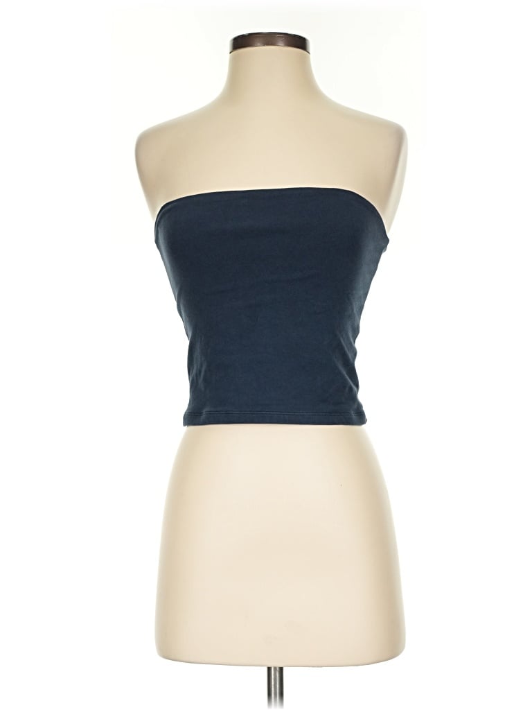 Pre-owned John Galt Tube Top Blue Strapless Neckline Tops