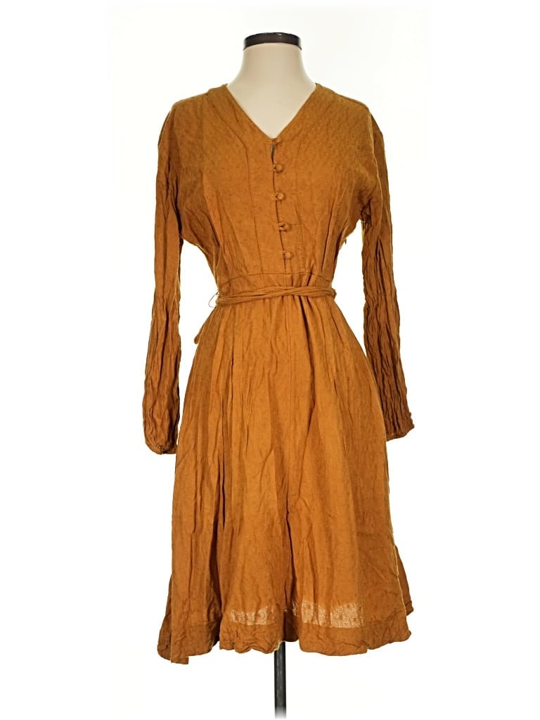 Pre-owned Downeast Casual Dress In Brown