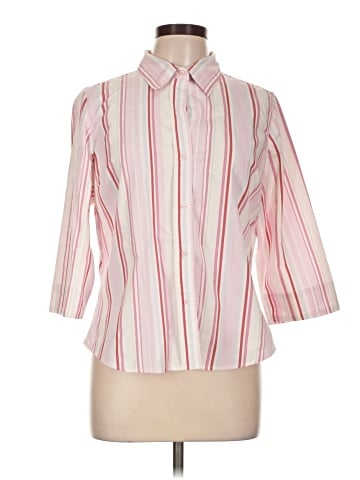 Gloria Vanderbilt 3/4 Sleeve Button-Down Shirt (view 1)