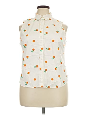 J.Crew Factory Store Sleeveless Button-Down Shirt (view 1)