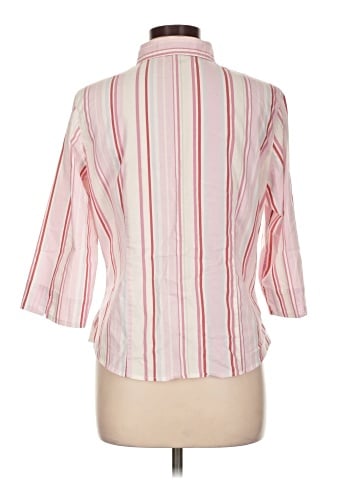 Gloria Vanderbilt 3/4 Sleeve Button-Down Shirt (view 2)