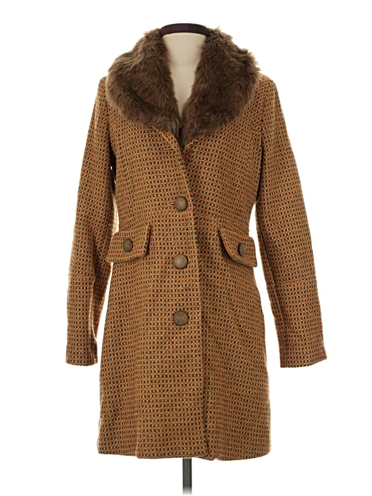 Pre-owned Merona Wool Coat In Brown
