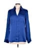 Express 100% Polyester Blue Long Sleeve Blouse Size L - photo 1