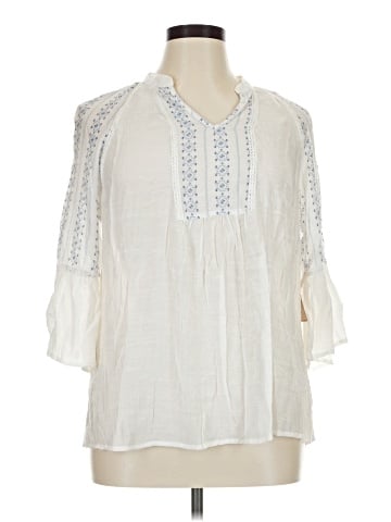 Indigo Rose 3/4 Sleeve Blouse (view 1)
