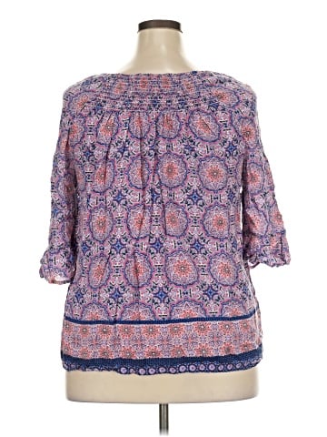 Croft & Barrow 3/4 Sleeve Blouse (view 2)