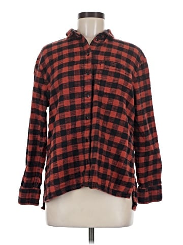Madewell Flannel Oversized Ex-Boyfriend Shirt in Buffalo Check (view 1)